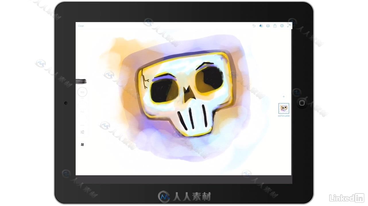 PS移动端ipad数字绘画基础训练视频教程 Drawing with Photoshop Sketch