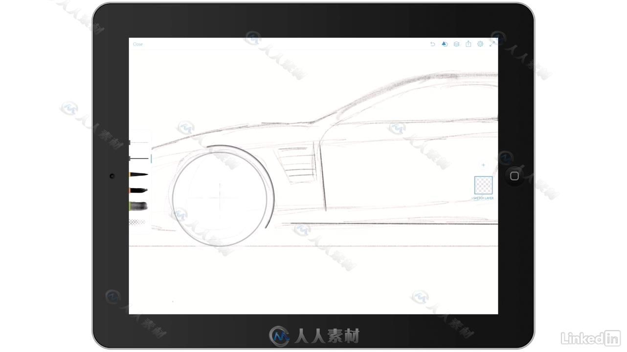 PS移动端ipad数字绘画基础训练视频教程 Drawing with Photoshop Sketch