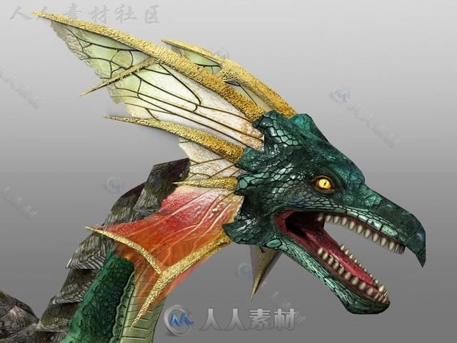 幻想动画恐龙生物角色3D模型Unity游戏素材资源