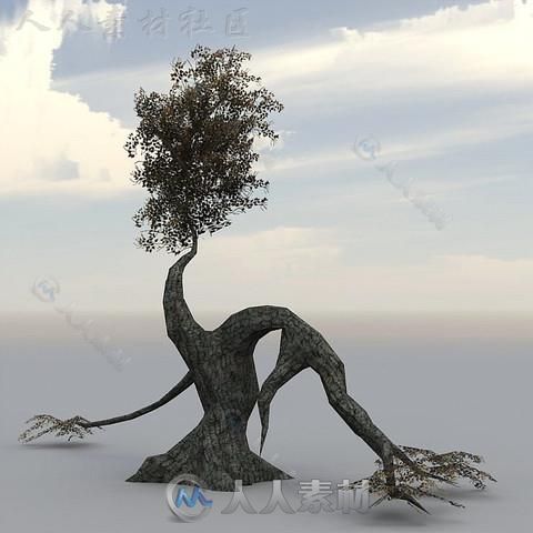 独特的幻想树植物3D模型Unity游戏素材资源