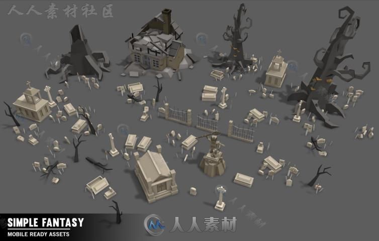 幻想美丽的卡通环境3D模型Unity游戏素材资源