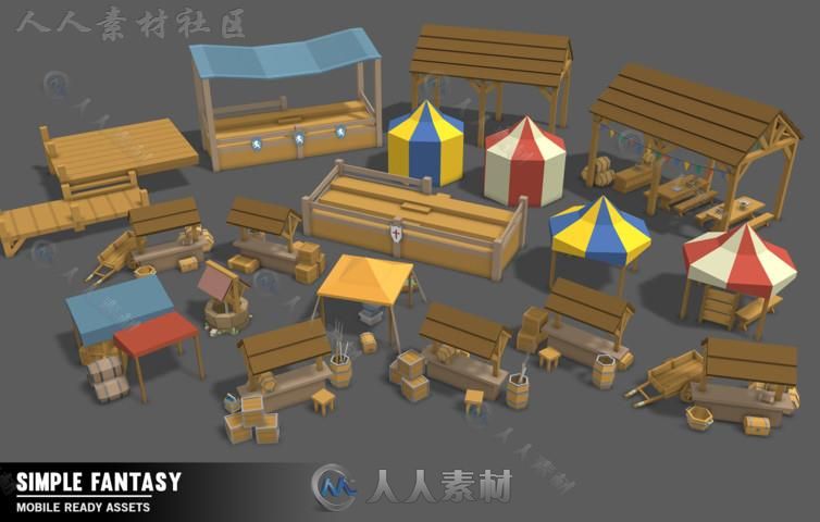 幻想美丽的卡通环境3D模型Unity游戏素材资源