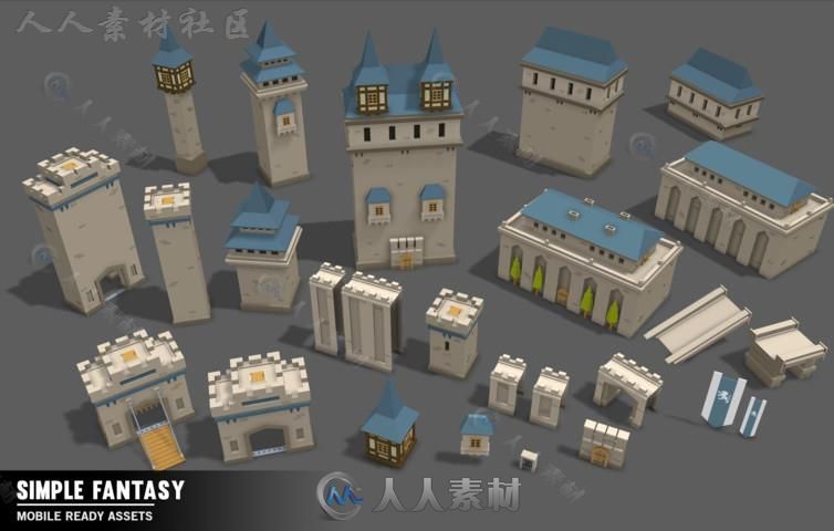 幻想美丽的卡通环境3D模型Unity游戏素材资源