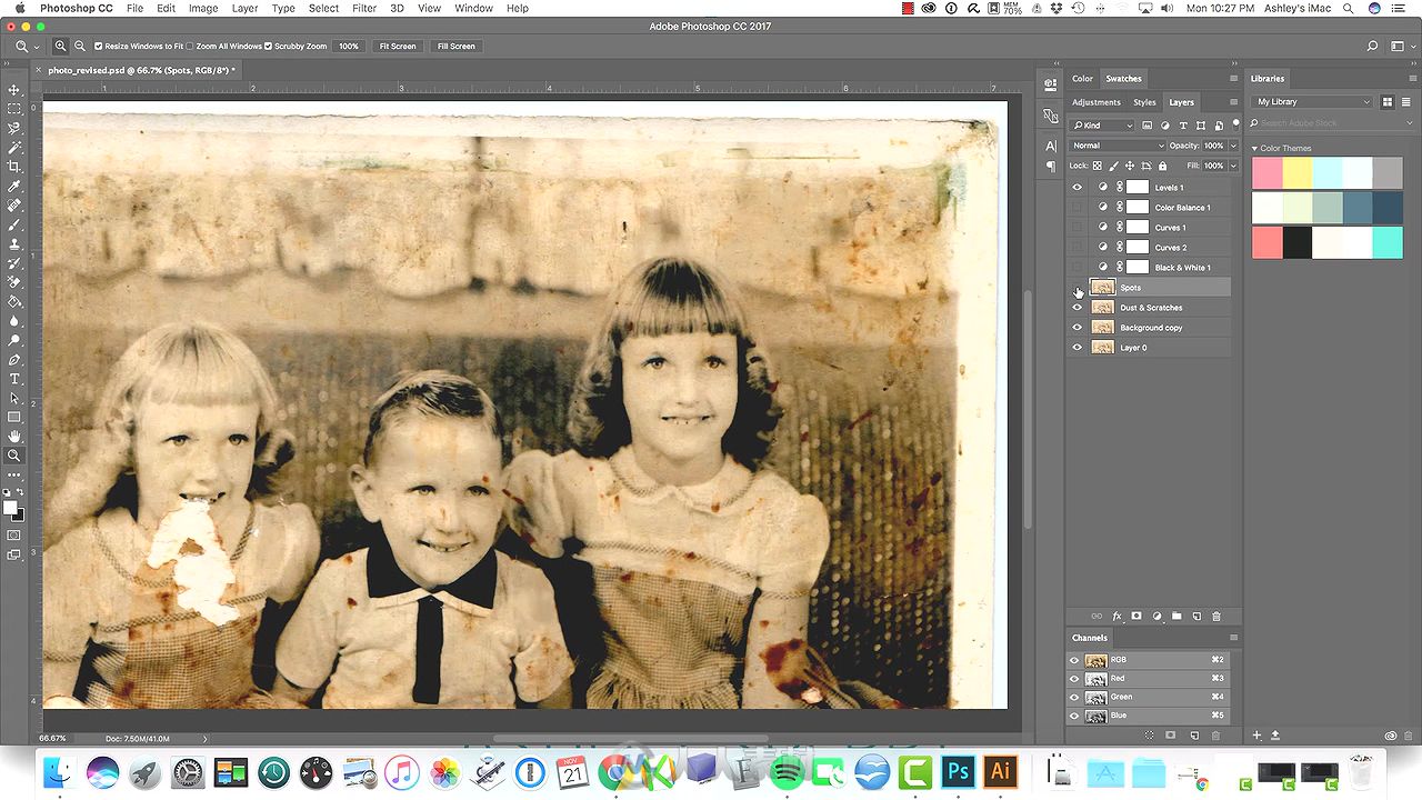 PS老旧照片修复技术训练视频教程 SKILLSHARE PHOTO RESTORATION MADE EASY