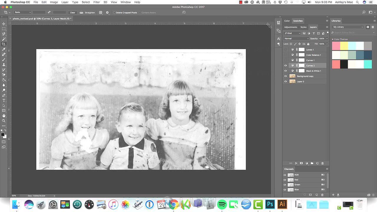 PS老旧照片修复技术训练视频教程 SKILLSHARE PHOTO RESTORATION MADE EASY