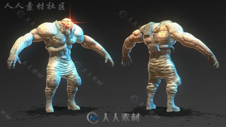 未来的重型机器人士兵科幻人形生物角色3D模型Unity游戏素材资源