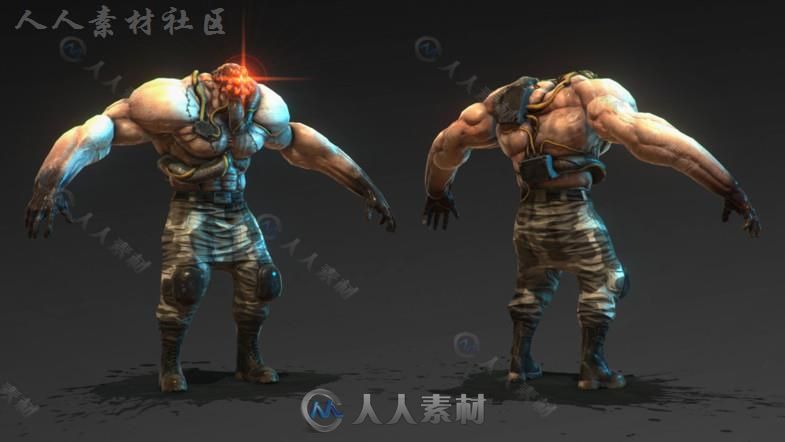 未来的重型机器人士兵科幻人形生物角色3D模型Unity游戏素材资源