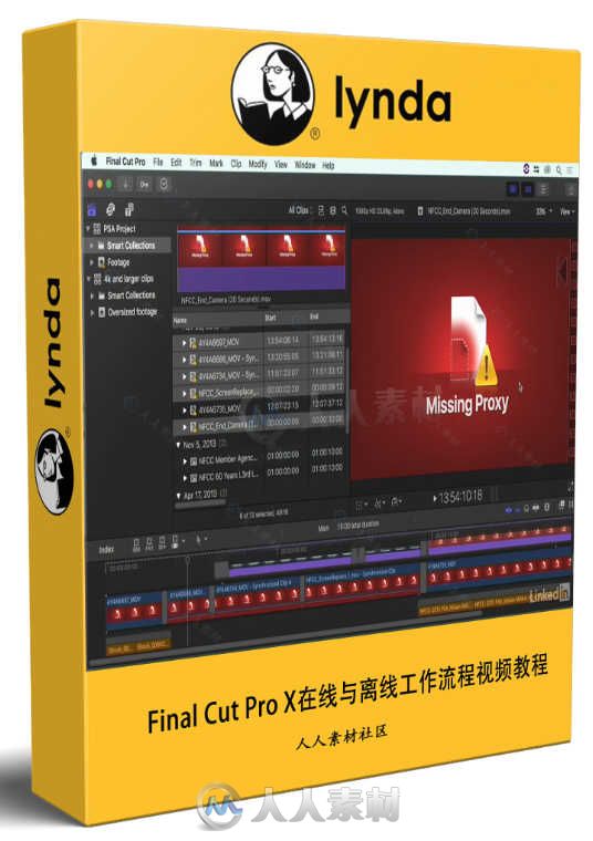 Final Cut Pro X在线与离线工作流程视频教程 Final Cut Pro X Guru Online Offline...