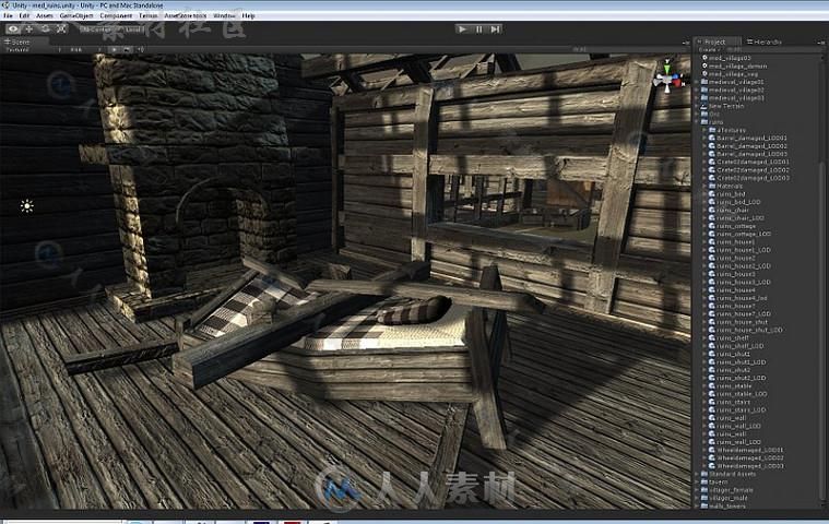 中世纪遗迹历史环境3D模型Unity游戏素材资源