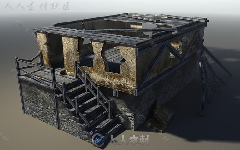 中世纪遗迹历史环境3D模型Unity游戏素材资源