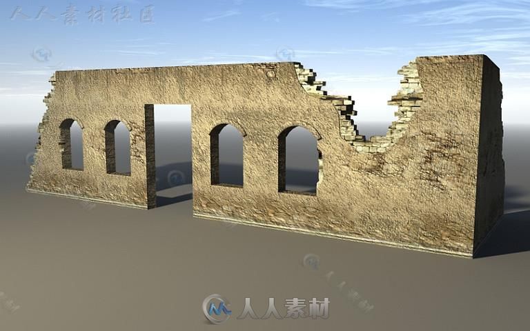 中世纪遗迹历史环境3D模型Unity游戏素材资源