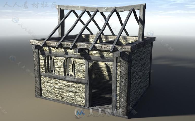 中世纪遗迹历史环境3D模型Unity游戏素材资源