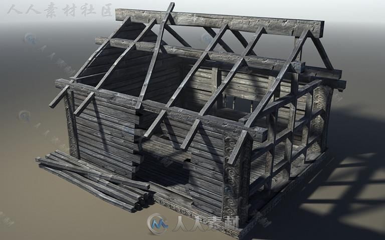 中世纪遗迹历史环境3D模型Unity游戏素材资源