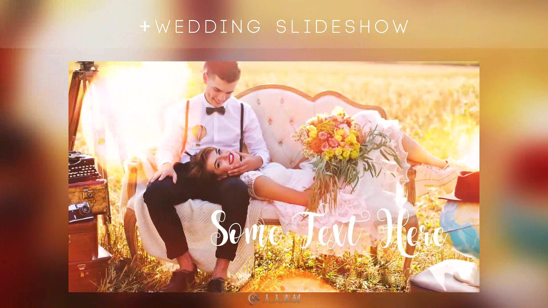 唯美浪漫粒子光斑婚礼幻灯片标题动画AE模板 Videohive Wedding Titles Slideshow L..