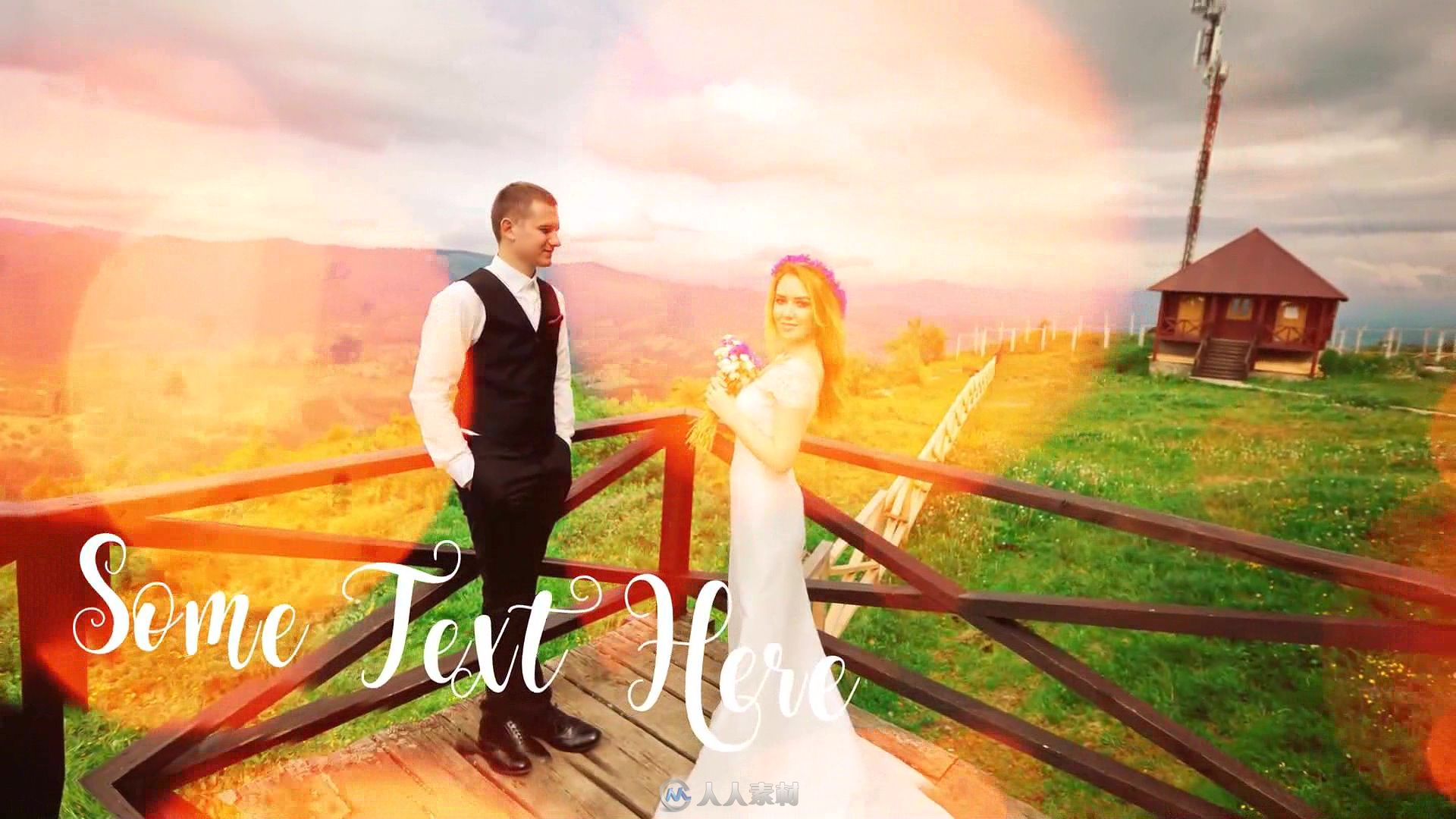 唯美浪漫粒子光斑婚礼幻灯片标题动画AE模板 Videohive Wedding Titles Slideshow L..