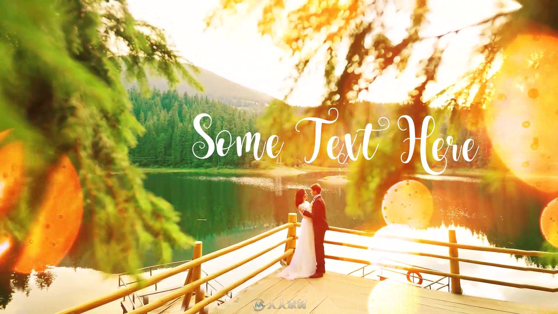 唯美浪漫粒子光斑婚礼幻灯片标题动画AE模板 Videohive Wedding Titles Slideshow L..