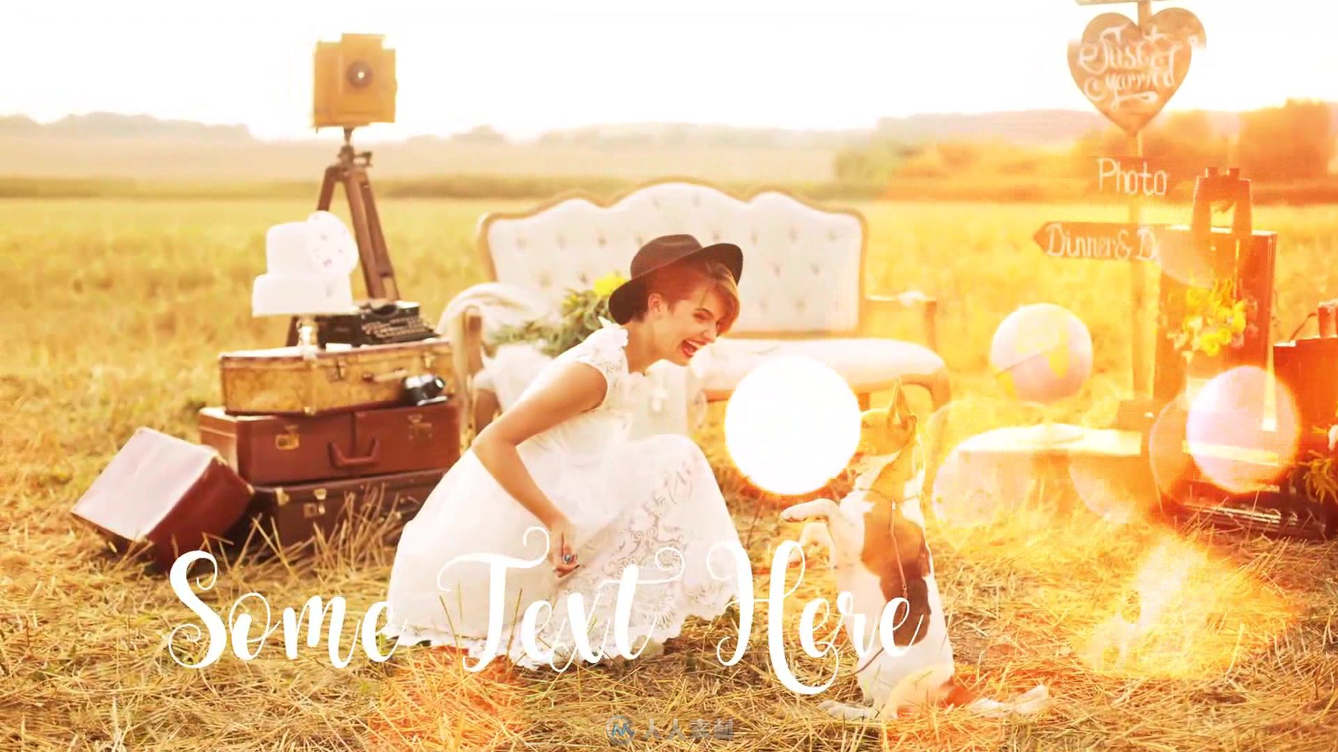 唯美浪漫粒子光斑婚礼幻灯片标题动画AE模板 Videohive Wedding Titles Slideshow L..