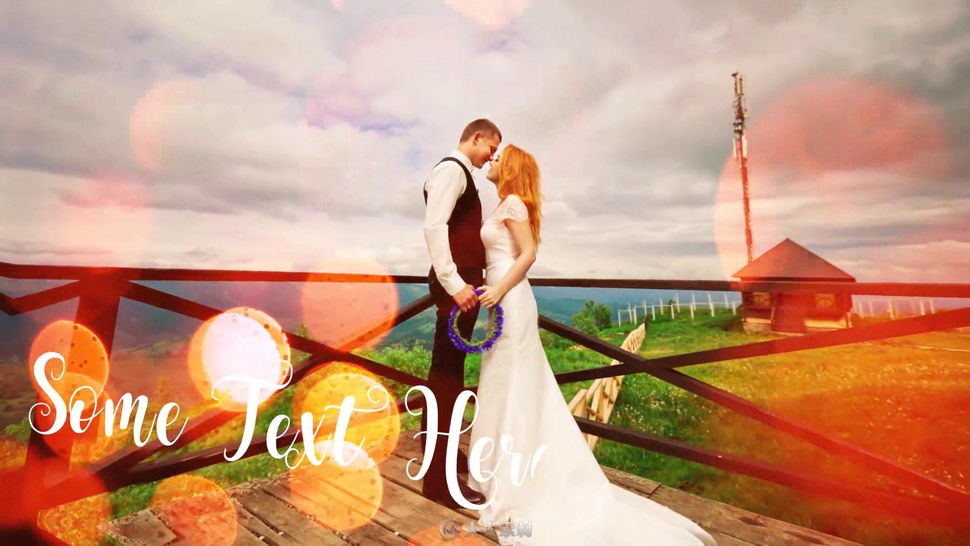 唯美浪漫粒子光斑婚礼幻灯片标题动画AE模板 Videohive Wedding Titles Slideshow L..