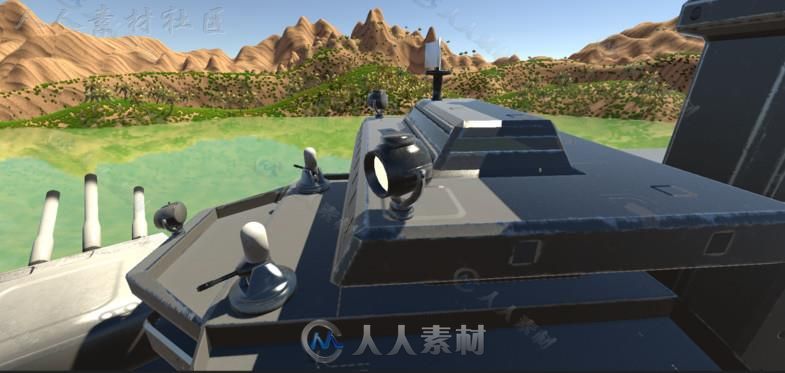 现代未来派战舰海上车辆3D模型Unity游戏素材资源