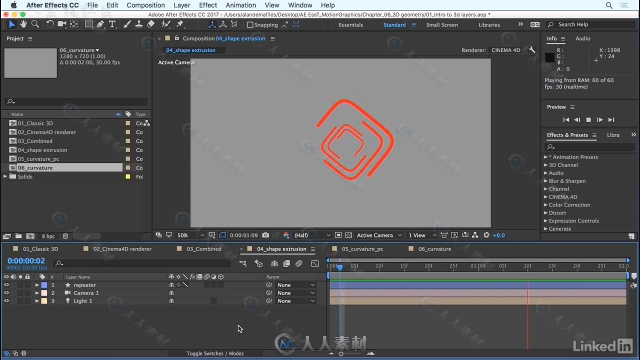 AE CC 2017运动图形基础训练视频教程 After Effects CC 2017 Motion Graphics Esse...