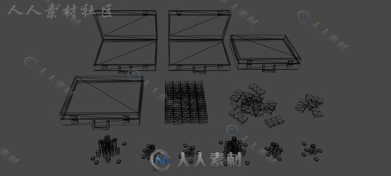 现代手提包道具3D模型Unity游戏素材资源