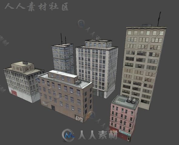 纽约城市建筑城市环境3D模型Unity游戏素材资源