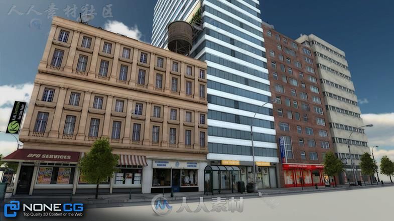 现实纽约市街区5城市环境3D模型Unity游戏素材资源