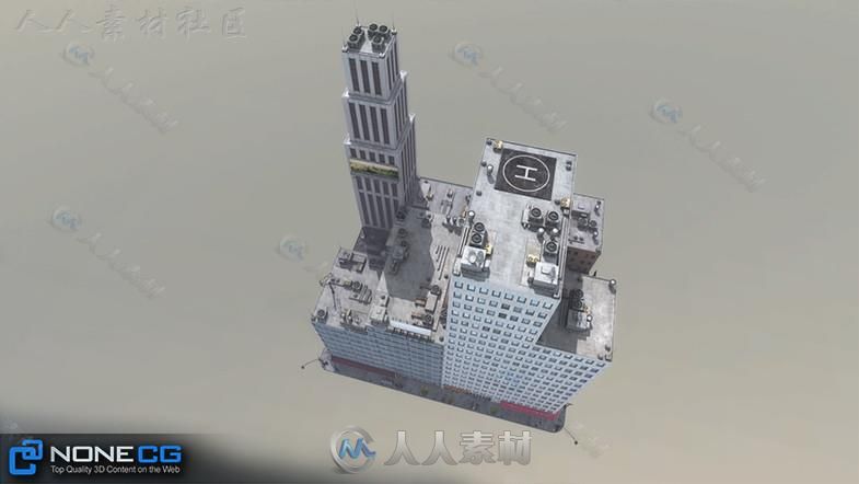 现实纽约市街区1城市环境3D模型Unity游戏素材资源