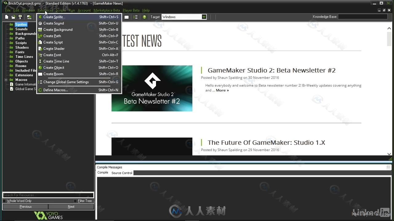 GameMaker Studio高级游戏制作技巧视频教程 Learning GameMaker Studio and GML