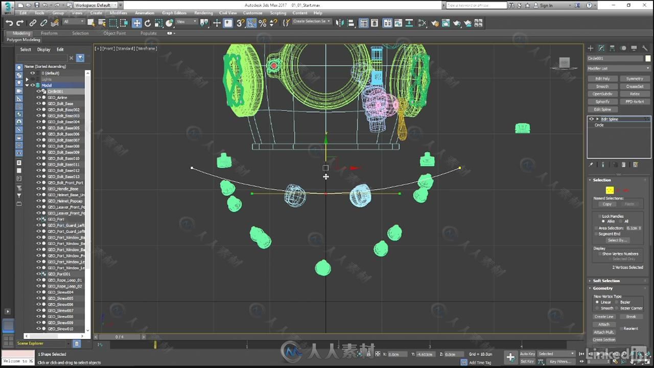 3dsMax硬表面建模基础核心训练视频教程 3ds Max Hard Surface Modeling Basics