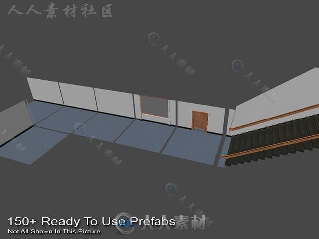 办公走廊房间和大堂工业环境3D模型Unity游戏素材资源