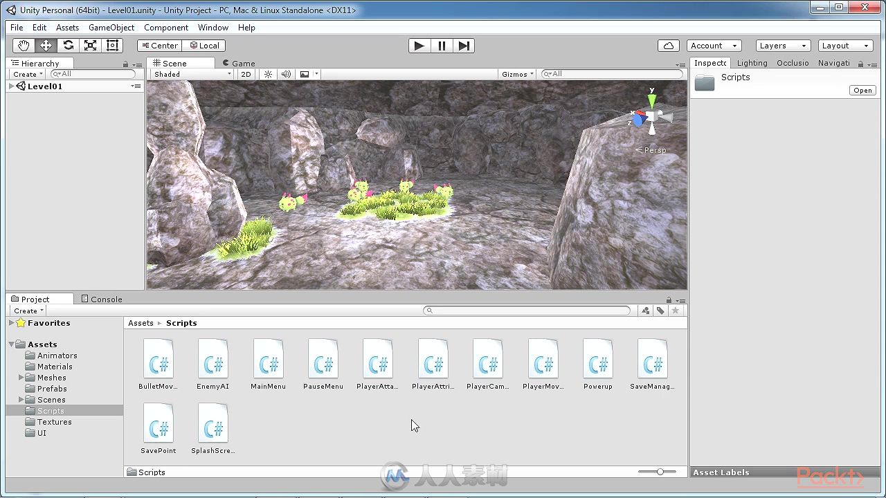 Unity与Blender游戏制作训练视频教程  PACKT PUBLISHING BUILDING A GAME WITH UNI...