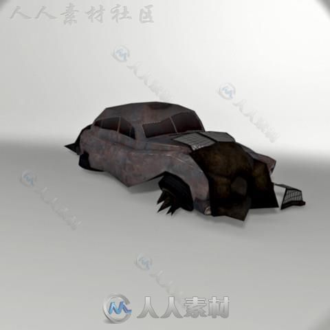 装甲轿车陆地车辆3D模型Unity游戏素材资源