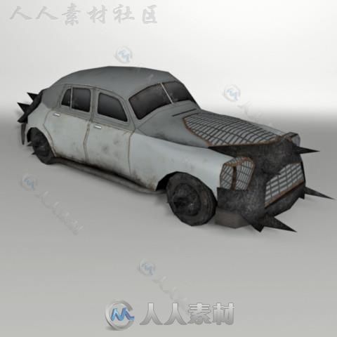 装甲轿车陆地车辆3D模型Unity游戏素材资源