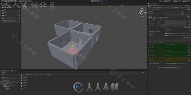 附加场景管理器工具编辑器扩充Unity游戏素材资源