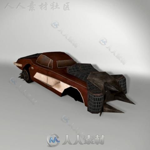 装甲跑车陆地车辆3D模型Unity游戏素材资源