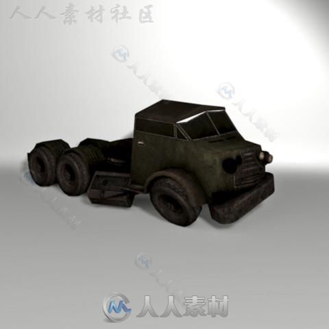 霸气的装甲卡车陆地车辆3D模型Unity游戏素材资源