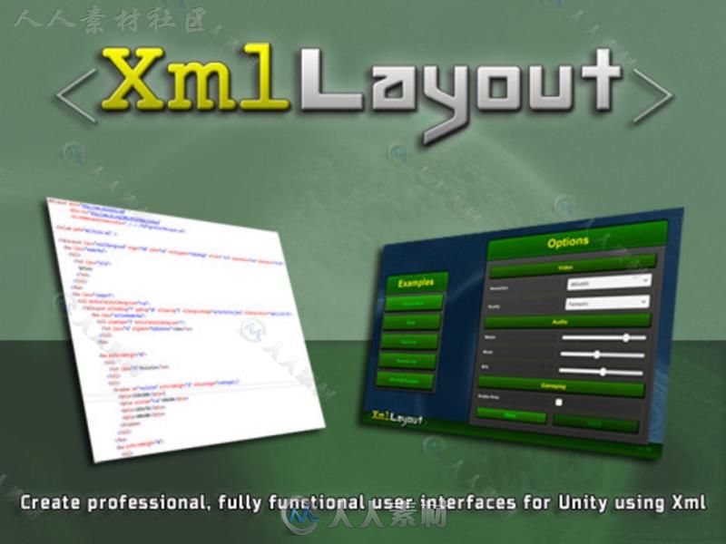 Xml驱动的UI框架GUI编辑器扩充Unity游戏素材资源
