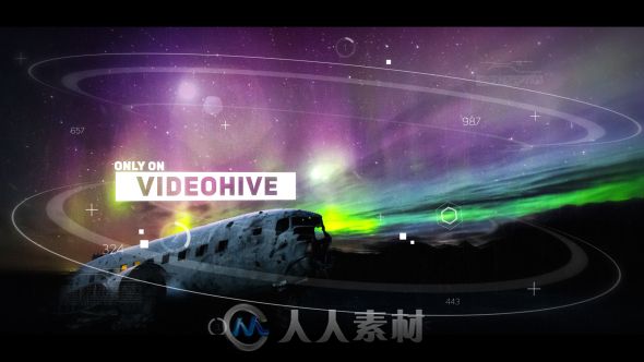 美丽时尚的圆弧数字视差幻灯片相册动画AE模板 Videohive Cinematic Slideshow 192...