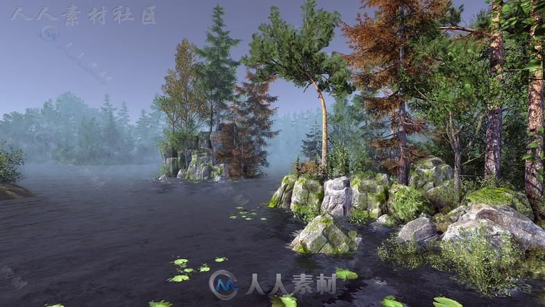 大自然森林包植物3D模型Unity游戏素材资源