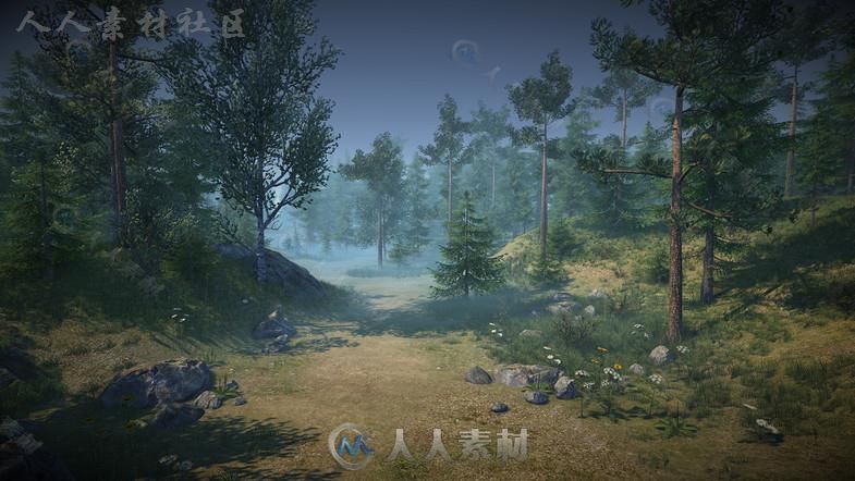 大自然森林包植物3D模型Unity游戏素材资源