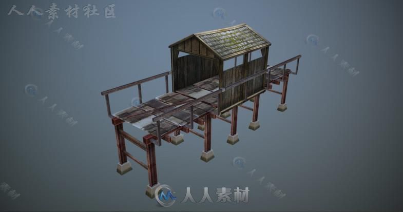 模块化桥梁包工业环境3D模型Unity游戏素材资源