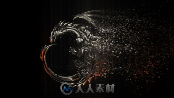 美丽优雅的粒子破碎消散标志Logo演绎AE模板 Videohive Elegant Particle Logo 1...