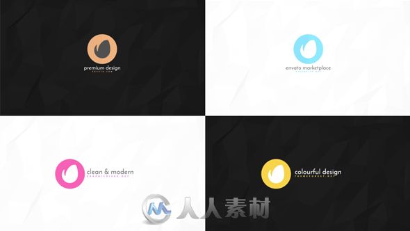 现代简单时尚的标志变形动画Logo演绎AE模板 Videohive Logo ident 1 Minimalist ..