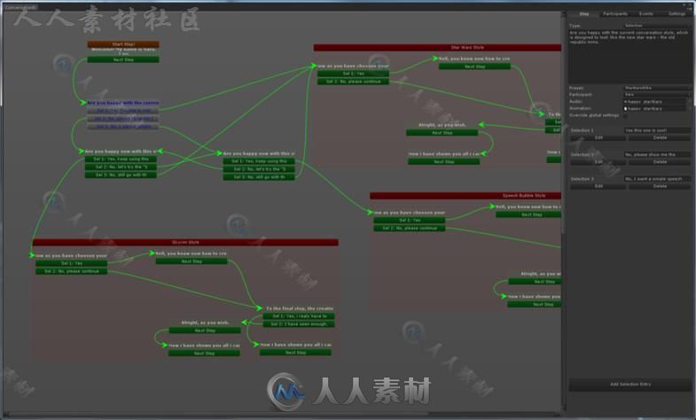 强大的视觉编辑器对话树工具Unity游戏素材资源