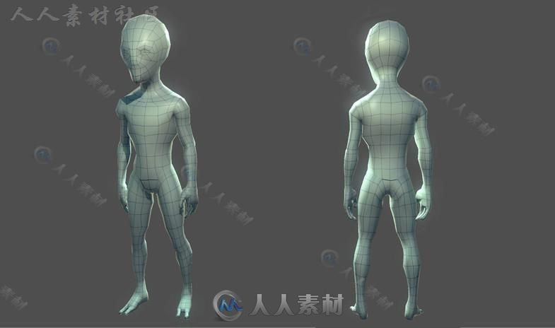 经典的外星童子军生物角色3D模型Unity游戏素材资源