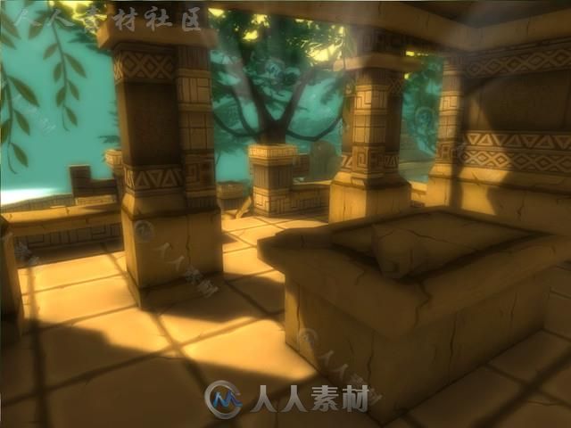 阿兹特克魔幻祭坛幻想环境3D模型Unity游戏素材资源