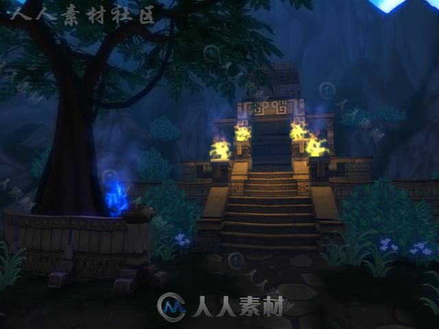 阿兹特克魔幻祭坛幻想环境3D模型Unity游戏素材资源