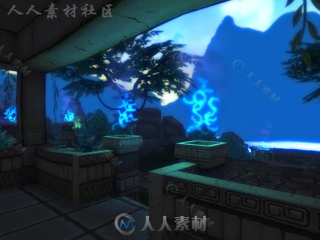 阿兹特克魔幻祭坛幻想环境3D模型Unity游戏素材资源