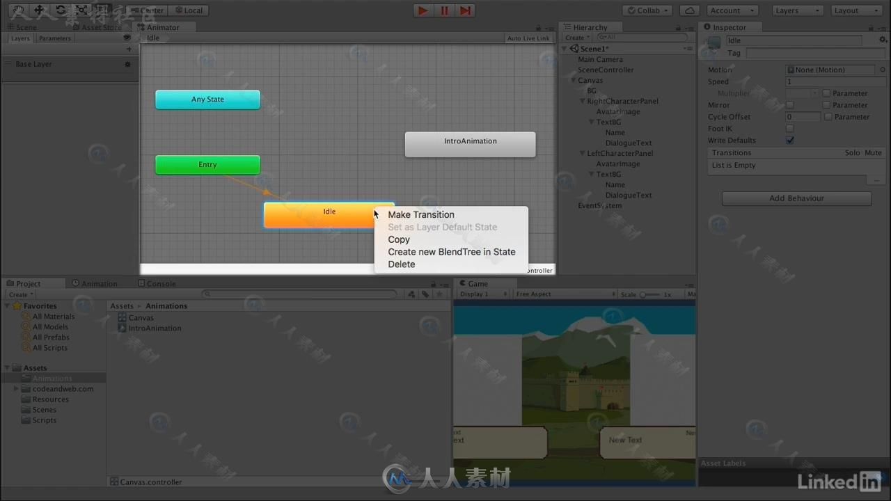 Unity角色对话系统制作视频教程 Unity 5 Build a Character Dialogue System